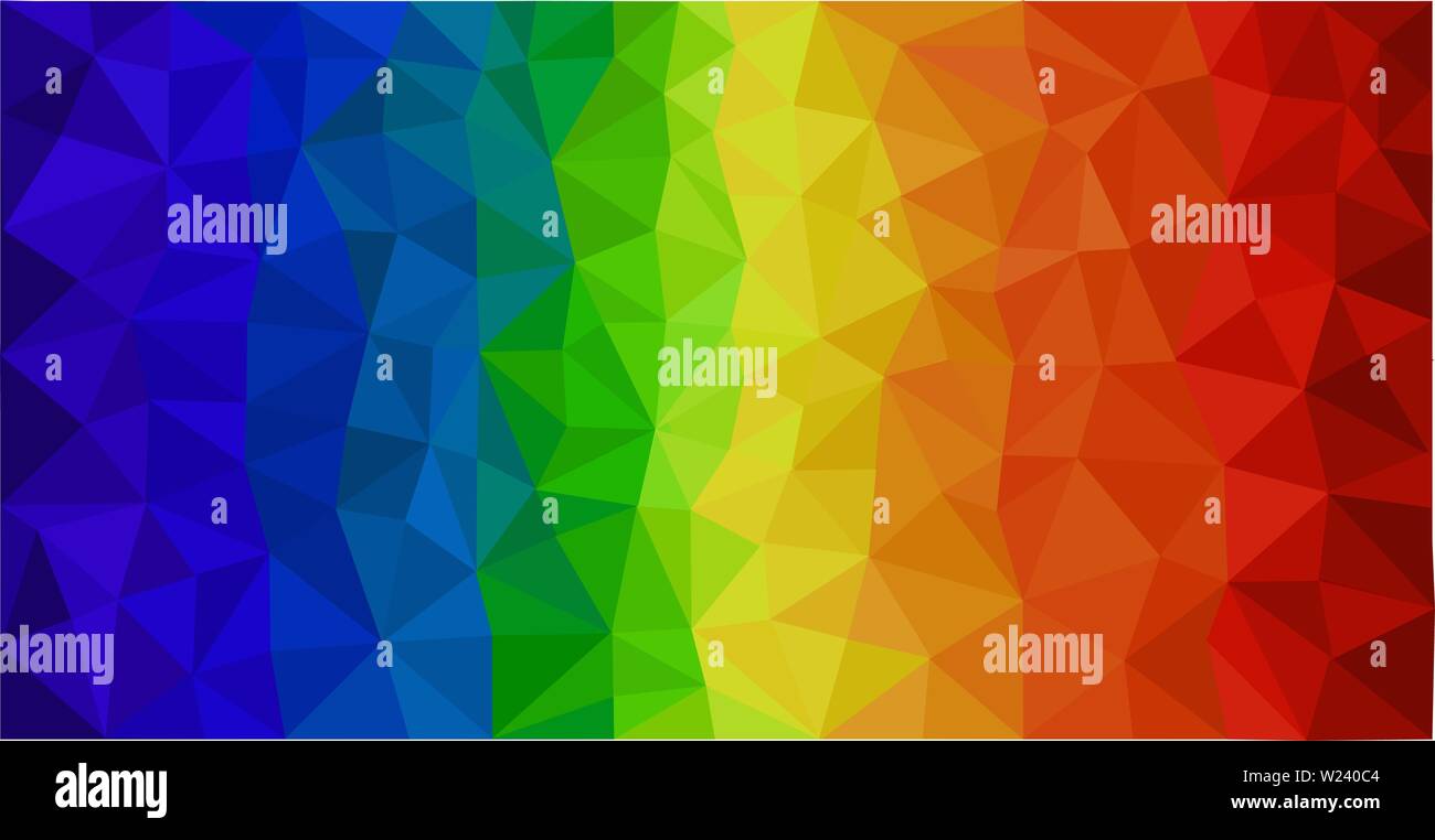 Colori arcobaleno abstract bassa poli sfondo Illustrazione Vettoriale