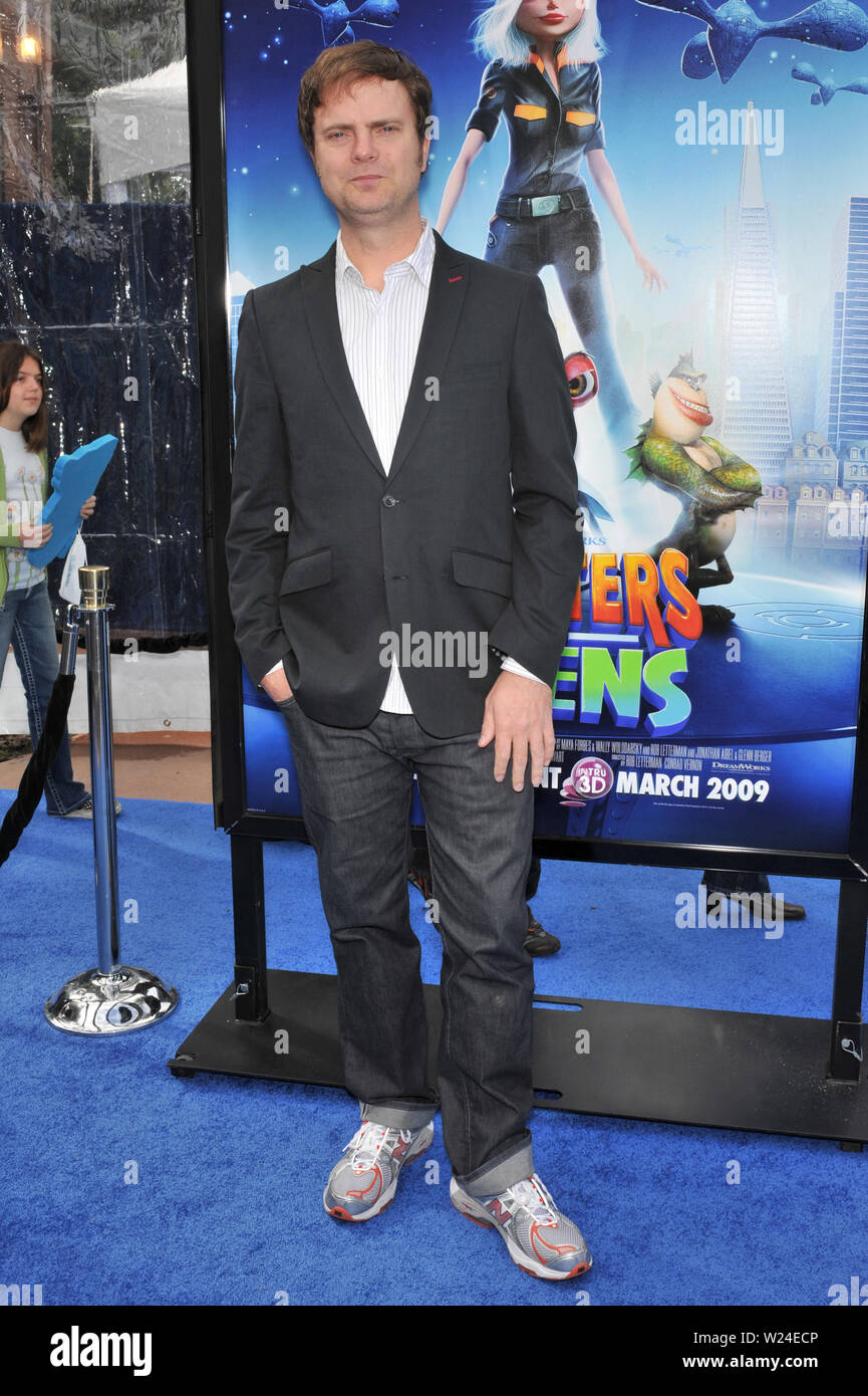 LOS ANGELES, CA. 22 marzo 2009: Rainn Wilson presso il Los Angeles premiere del suo nuovo film 'Monsters contro Alieni' al Amphitheatre di Gibson, Universal Studios di Hollywood. © 2009 Paul Smith / Featureflash Foto Stock