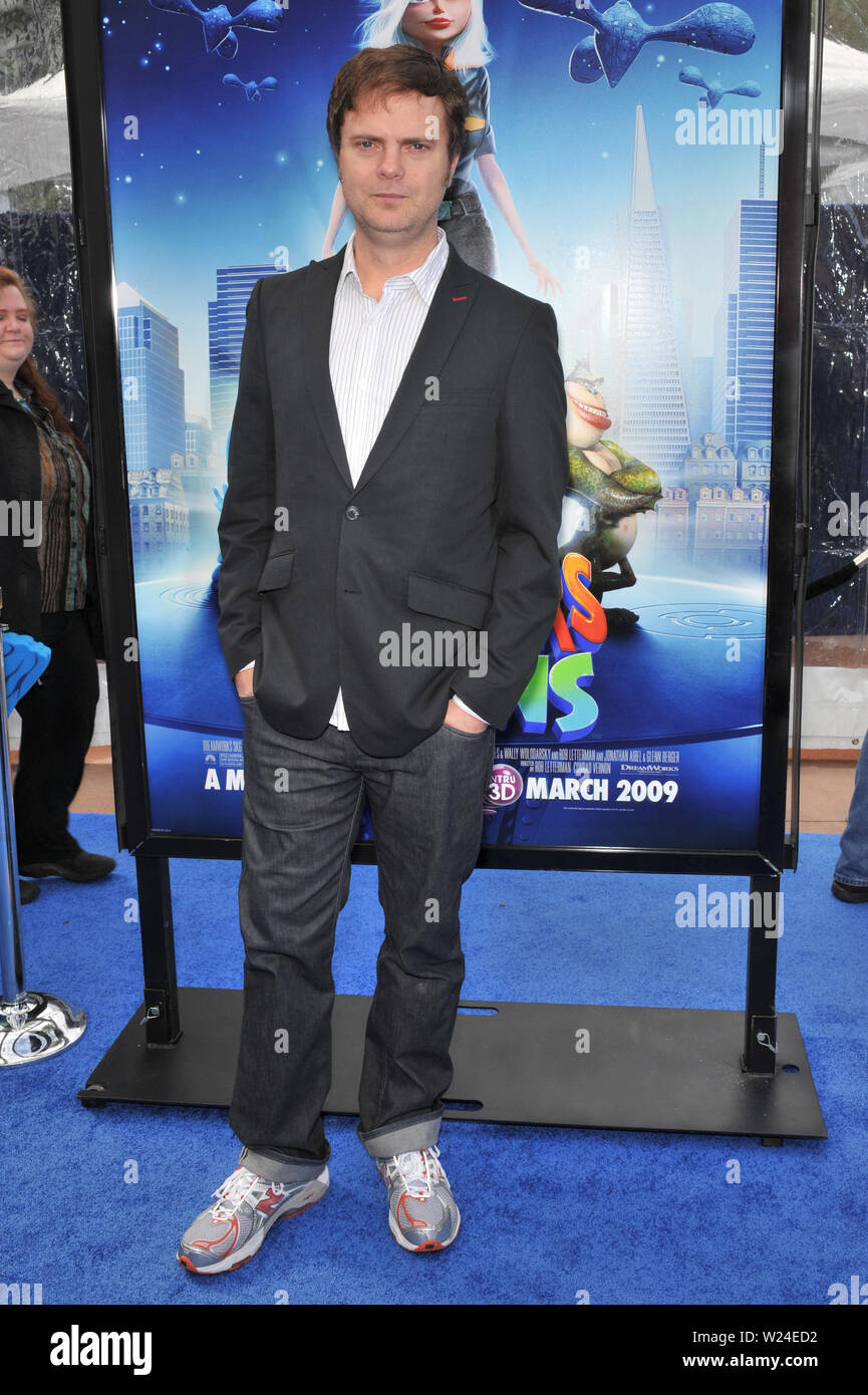 LOS ANGELES, CA. 22 marzo 2009: Rainn Wilson presso il Los Angeles premiere del suo nuovo film 'Monsters contro Alieni' al Amphitheatre di Gibson, Universal Studios di Hollywood. © 2009 Paul Smith / Featureflash Foto Stock
