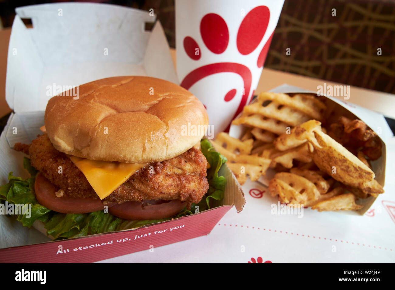 Chick-fil-Un pollo fritto pasto fast food in Georgia negli Stati Uniti Foto Stock