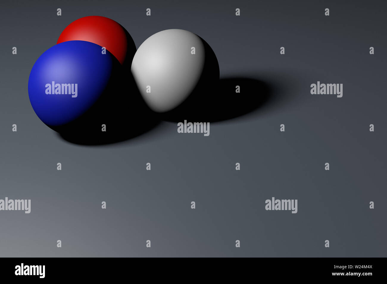3D rendering immagine colorata di 3 palle. Carta da parati astratto e background. Foto Stock