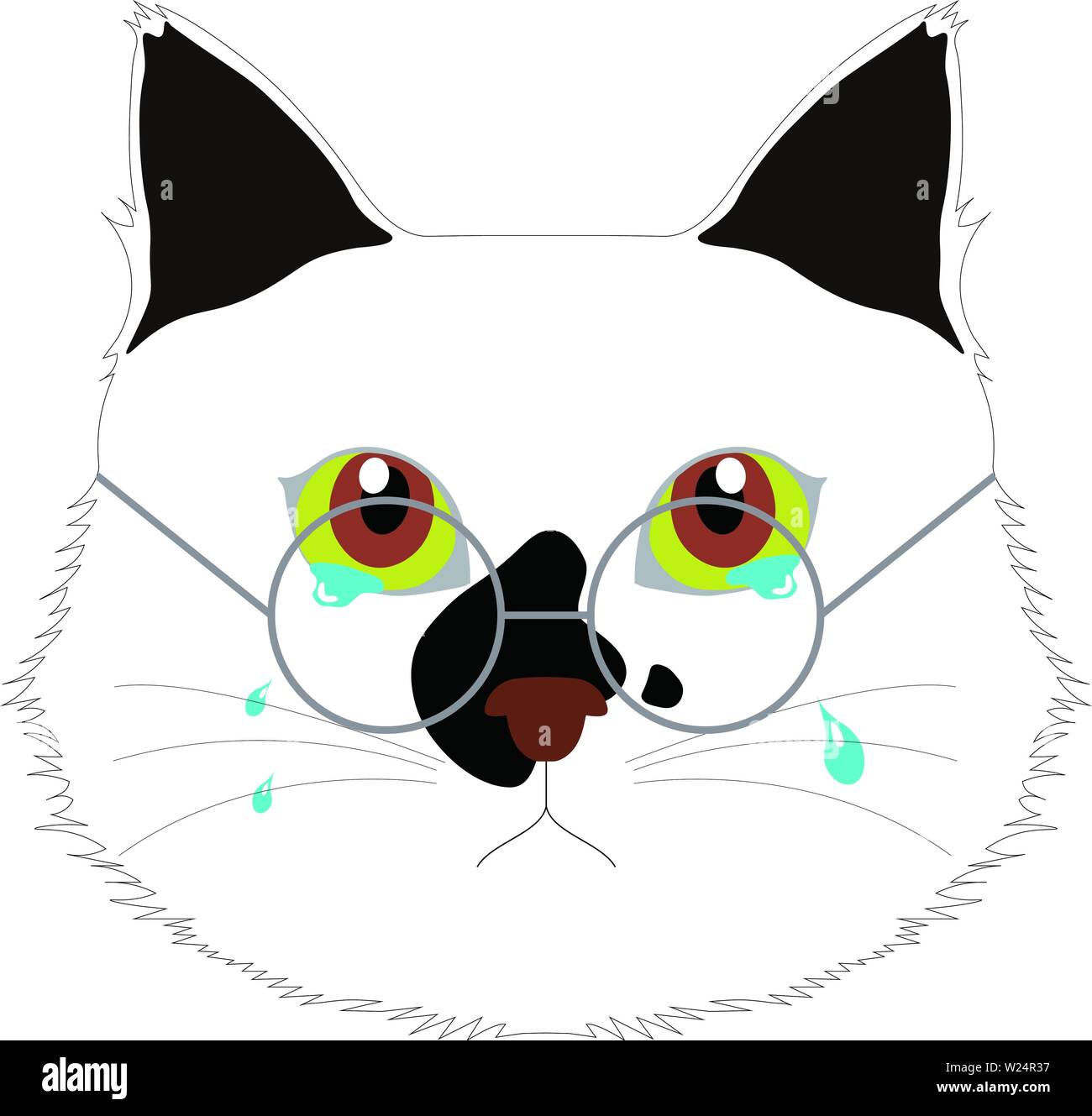 Cat CG, immagine vettoriale Foto Stock