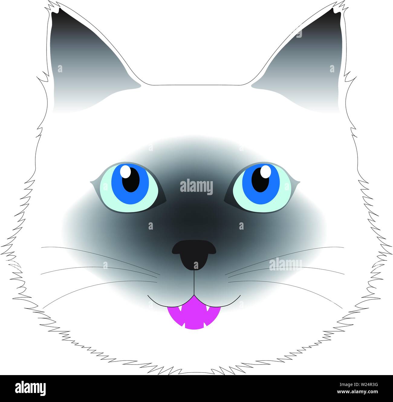 Cat CG, immagine vettoriale Foto Stock
