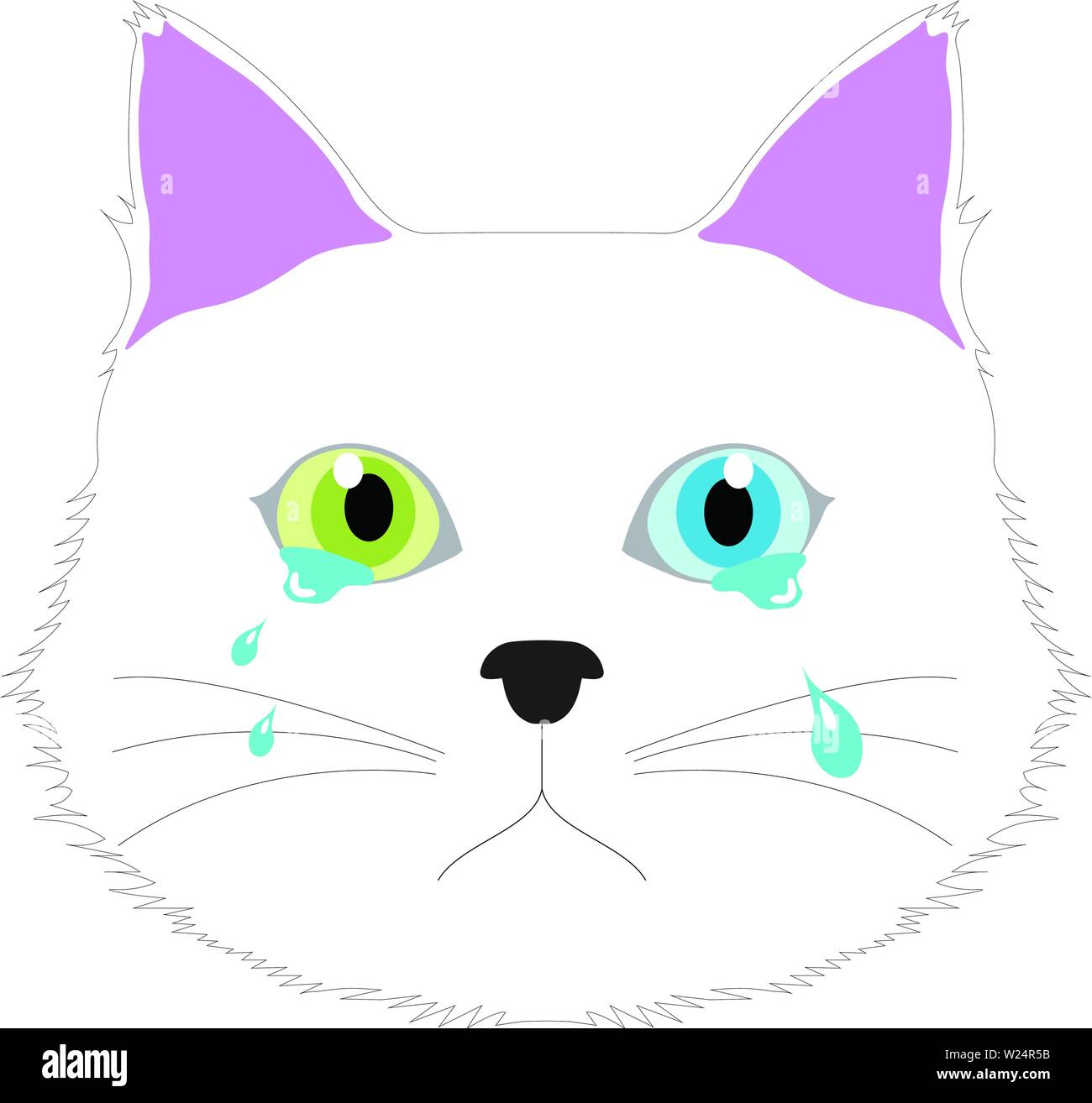 Cat CG, immagine vettoriale Foto Stock