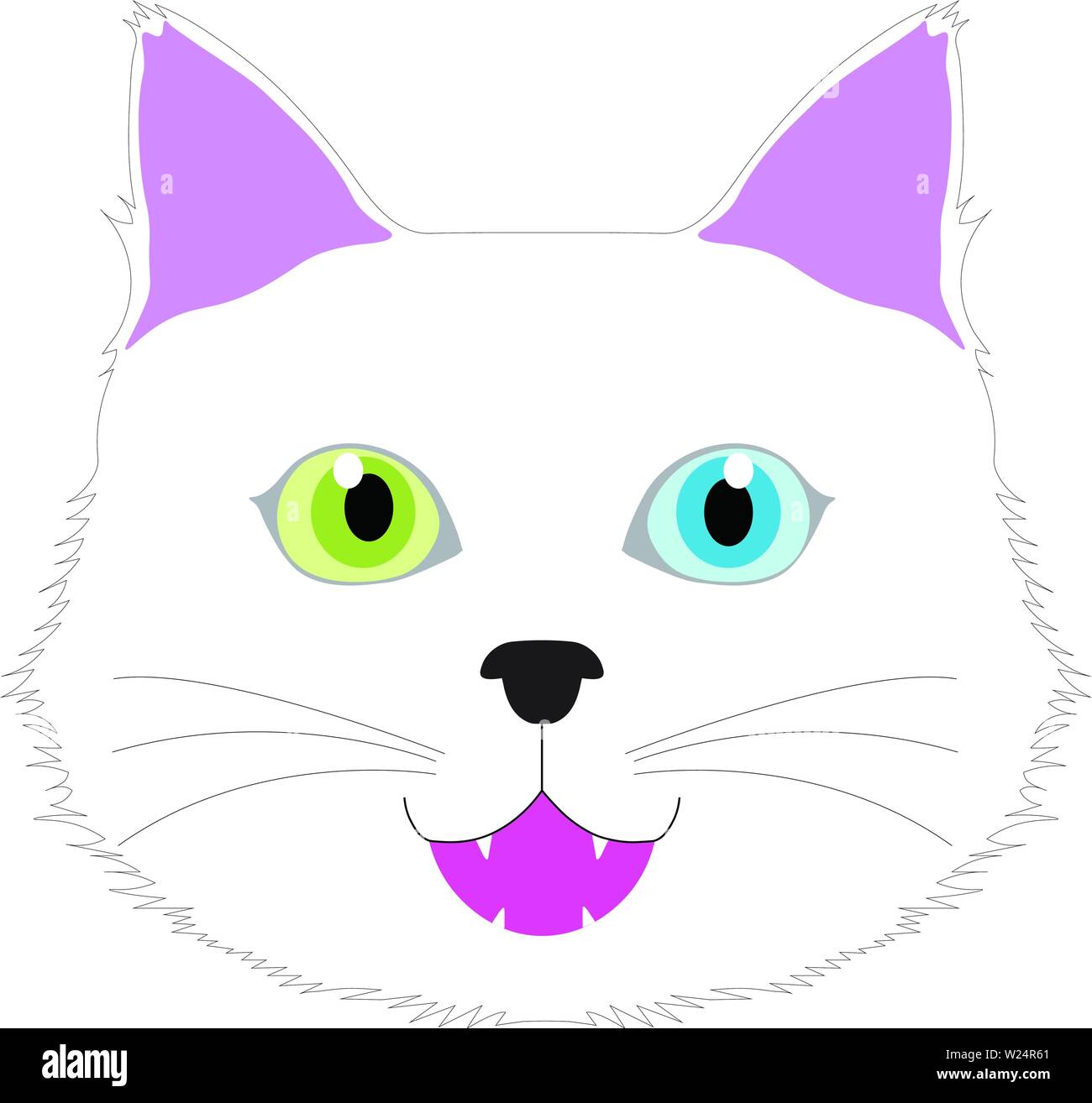 Cat CG, immagine vettoriale Foto Stock