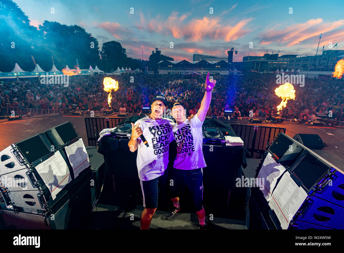 BREDA, Paesi Bassi. 05 Luglio, 2019. Intrattenimento, Chasseveld, Charly Lownoise en Theo mentale Credito: Pro scatti/Alamy Live News Foto Stock