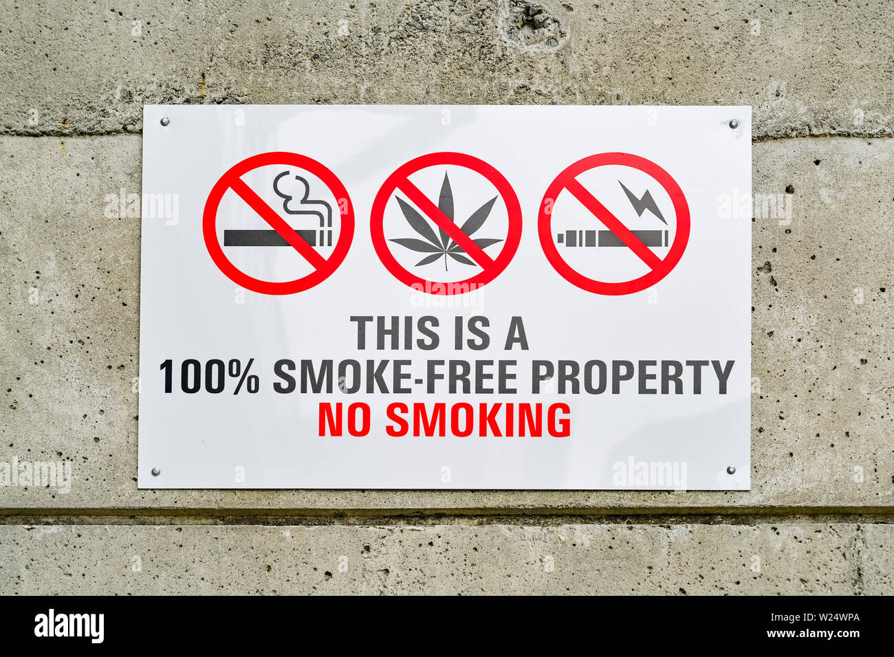 Non fumare nulla, marijuana, sigarette cigarsVancouver, British Columbia, Canada Foto Stock
