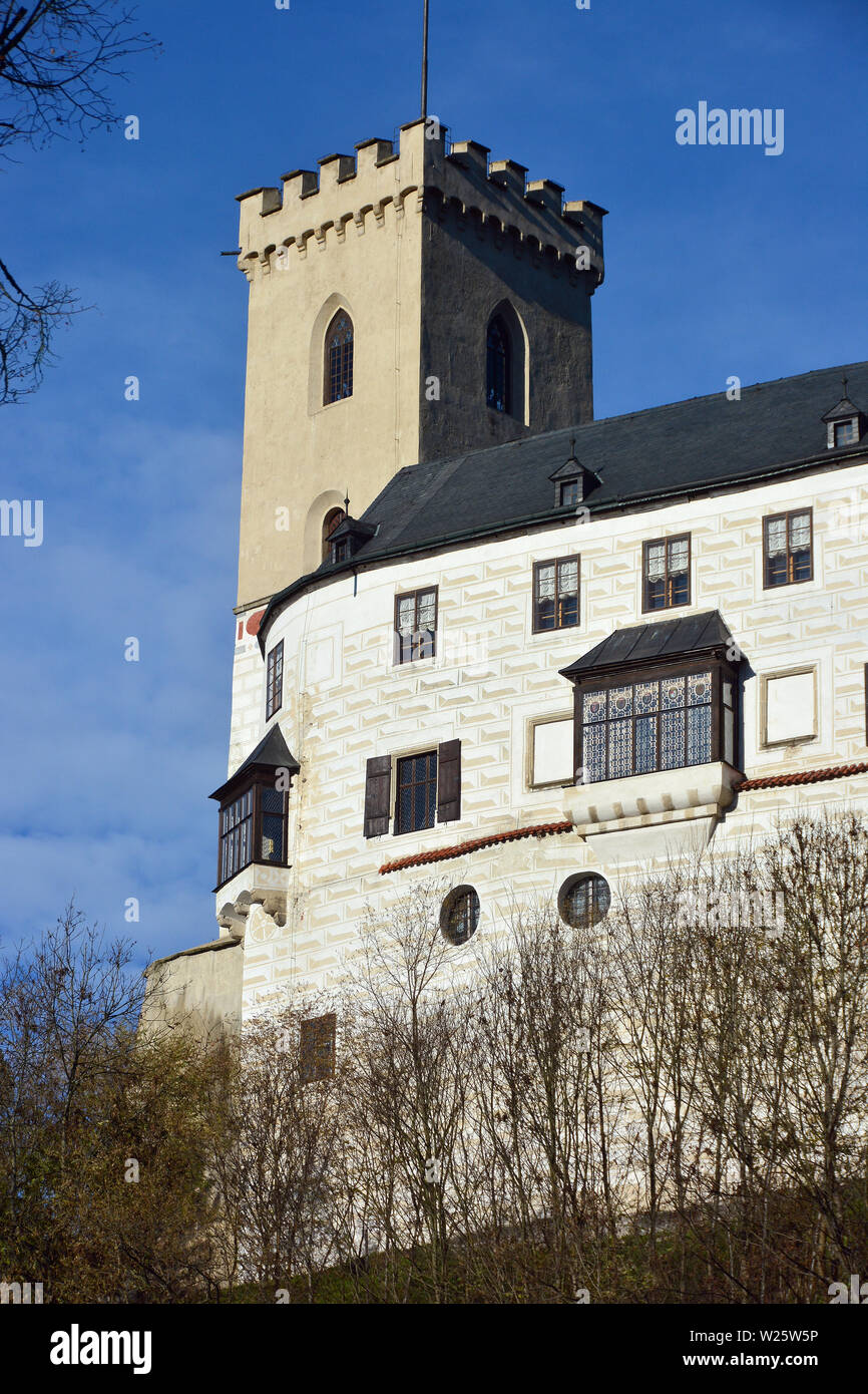 Il castello di Rosenberg, Rožmberk nad Vltavou, Repubblica Ceca, Europa Foto Stock