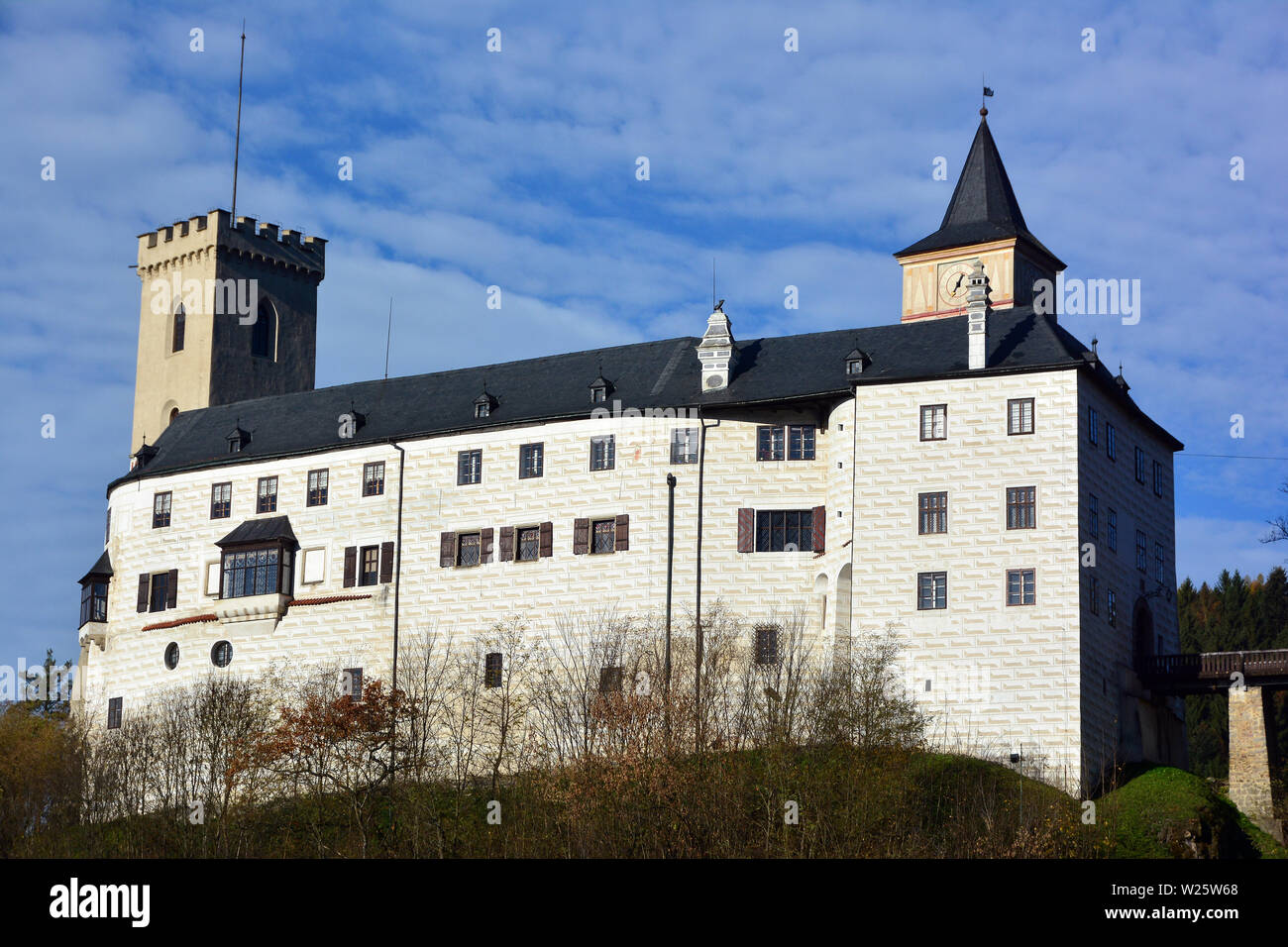 Il castello di Rosenberg, Rožmberk nad Vltavou, Repubblica Ceca, Europa Foto Stock