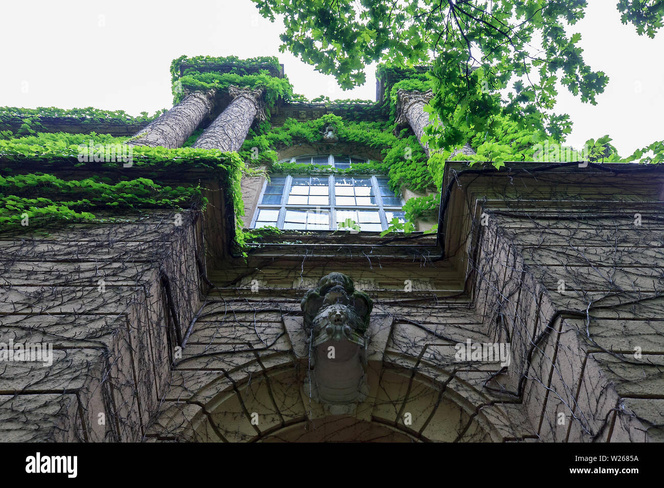 Castello di Vajdahunyad nel parco della città di Budapest, Ungheria Foto Stock