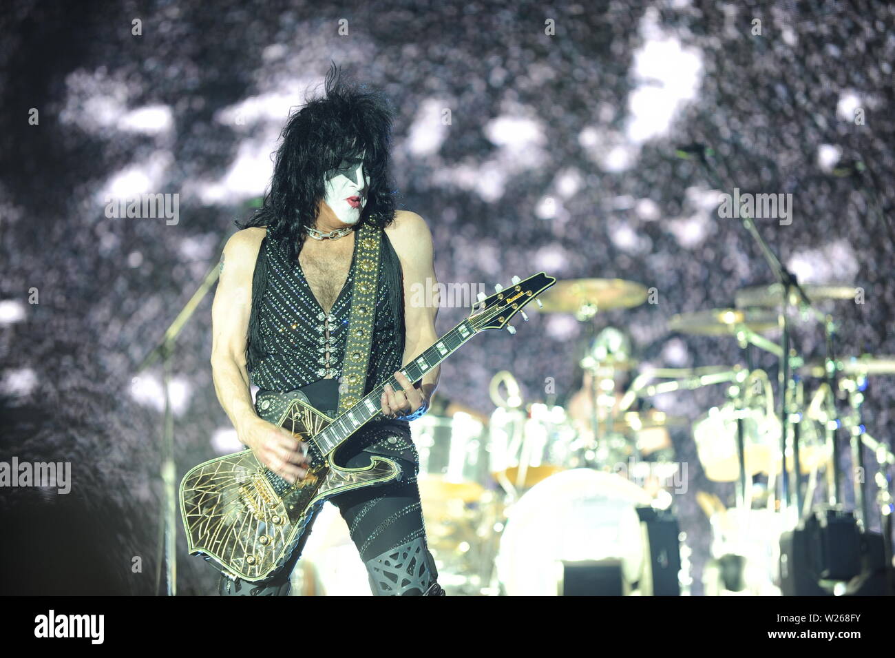 KISS esegue a Hellfest, Clisson in Francia il "fine della strada tour, Giugno 22nd, 2019 Foto Stock