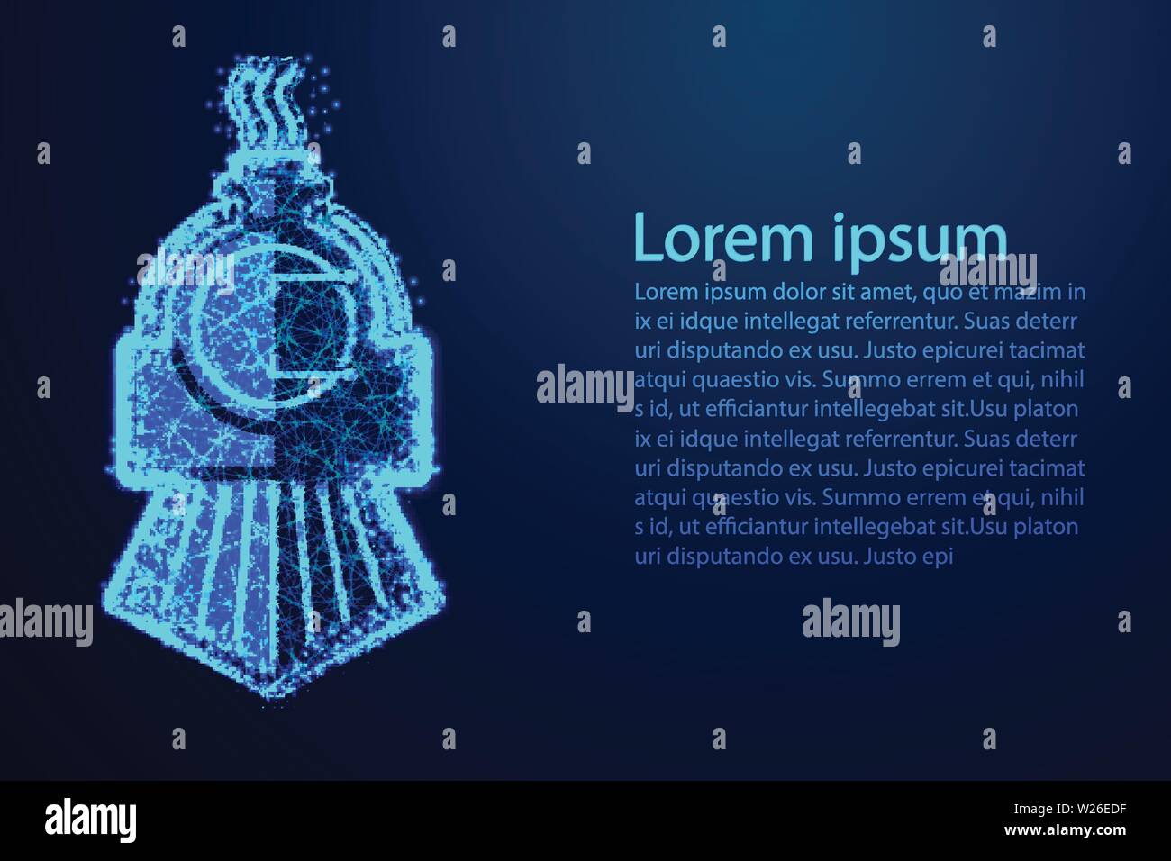 Treno, Abstract sfondo wireframe Illustrazione Vettoriale