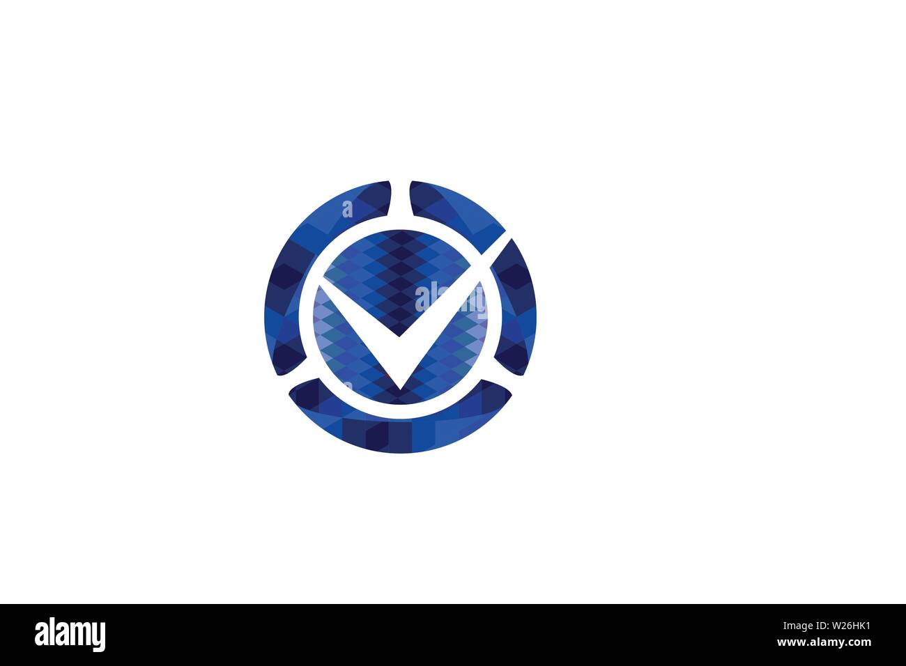 Segno di spunta disegni Logo ispirazione isolata su sfondo bianco Illustrazione Vettoriale