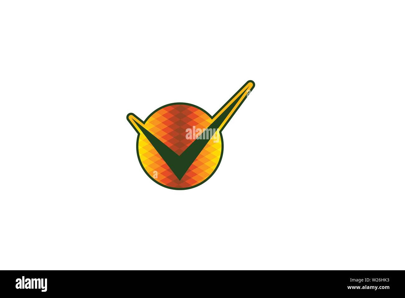 Segno di spunta disegni Logo ispirazione isolata su sfondo bianco Illustrazione Vettoriale