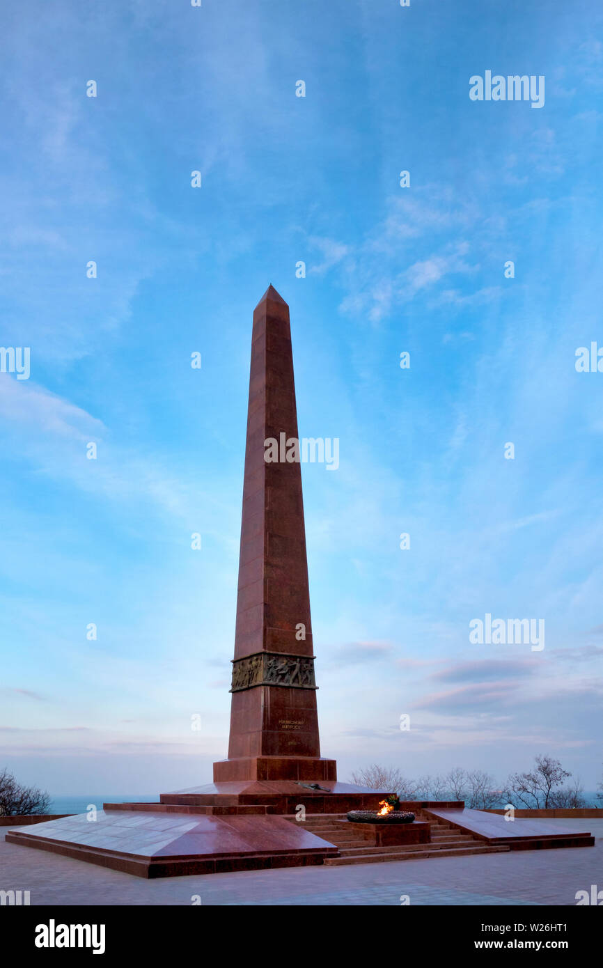 Monumento al Marinaio sconosciuto, Odessa, Ucraina Foto Stock