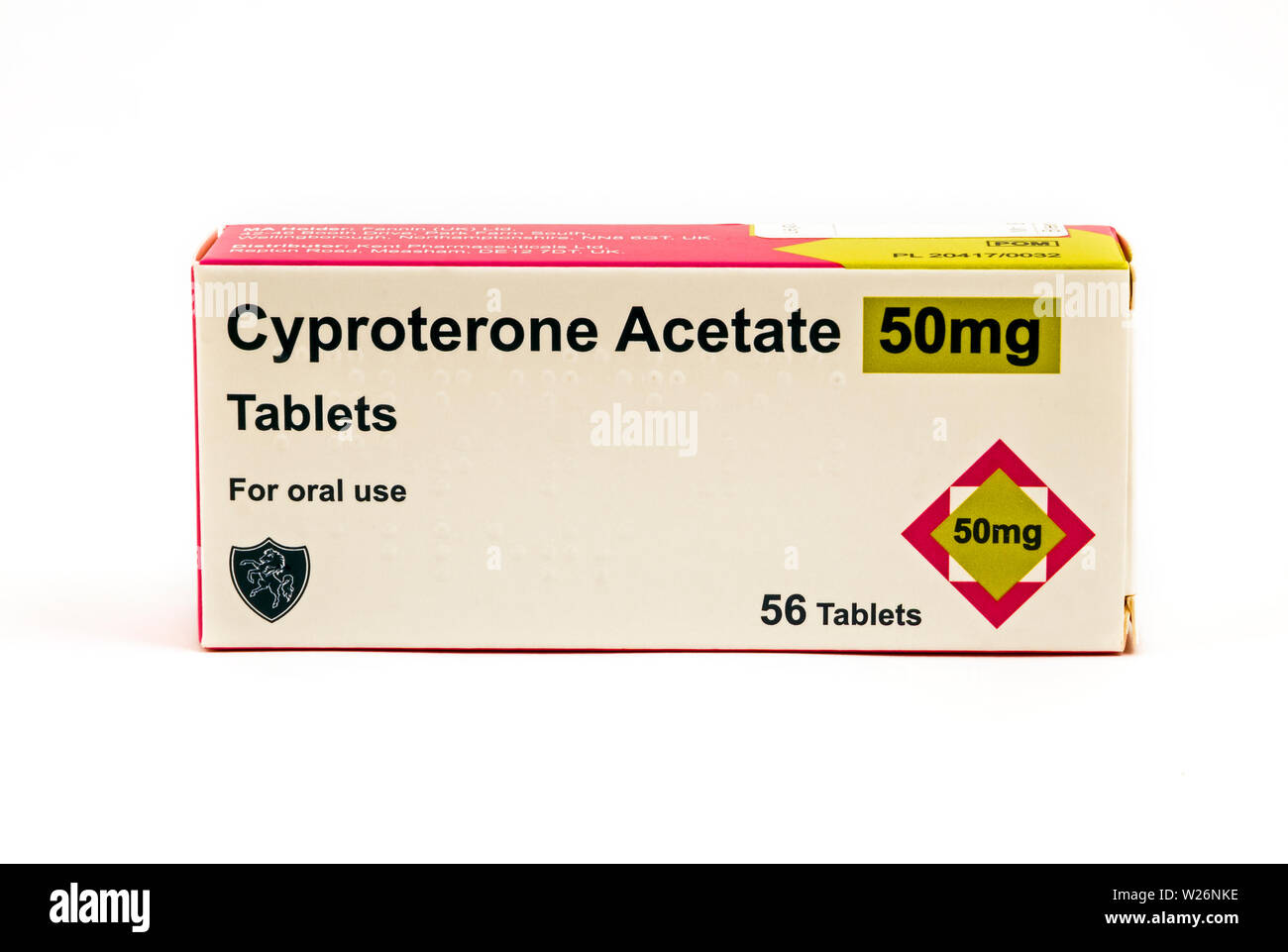 Ciproterone acetato, una terapia ormonale di farmaco utilizzato per trattare il cancro alla prostata. Foto Stock