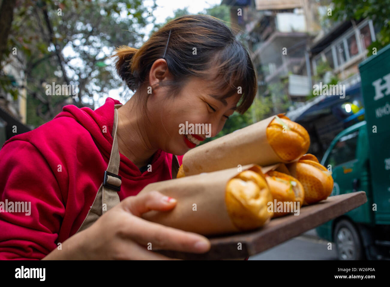 Banh Mi a Banh Mi 25, Hanoi, Vietnam Foto Stock