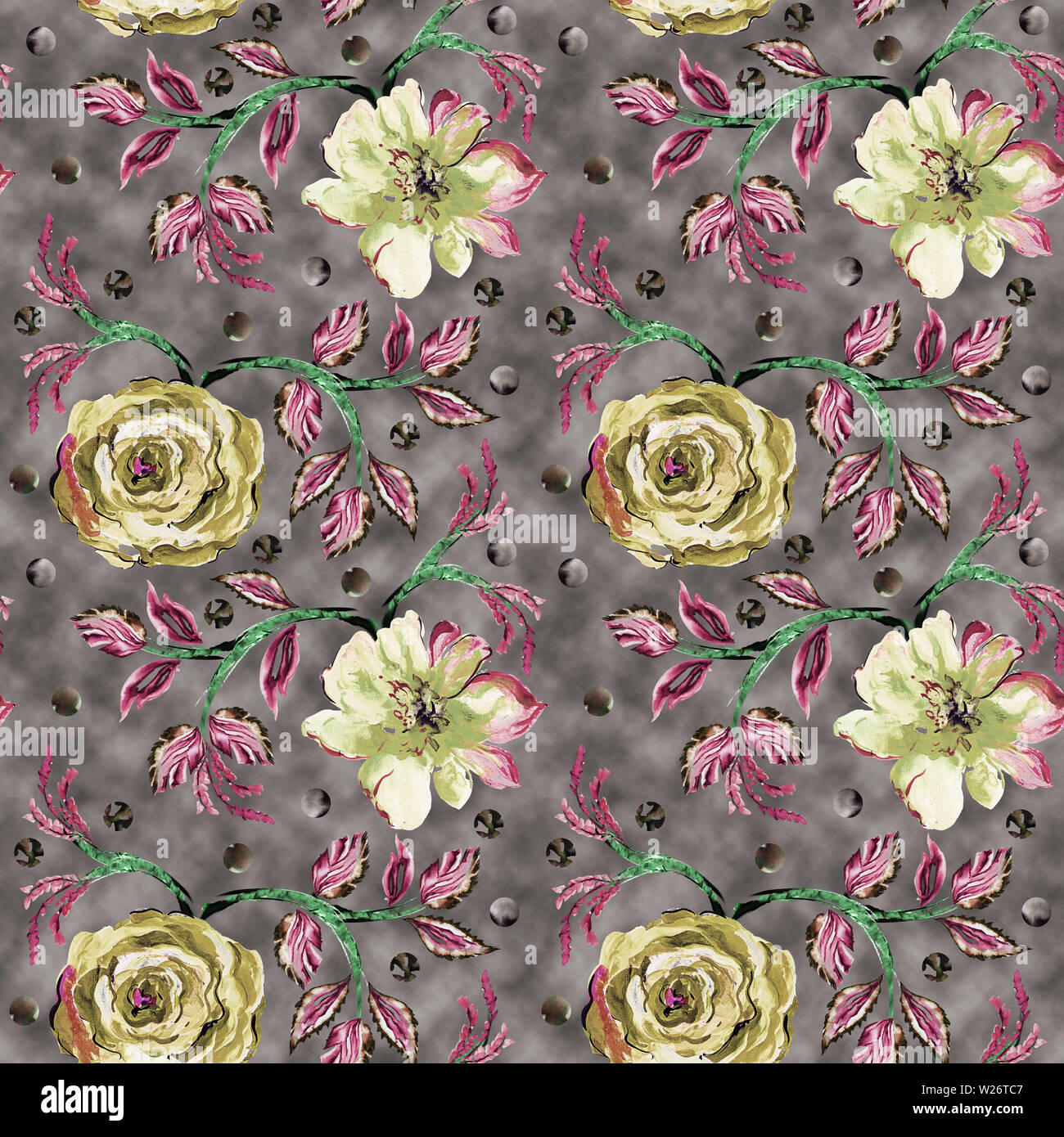 Vintage Allover geometrica Pattern Foto Stock