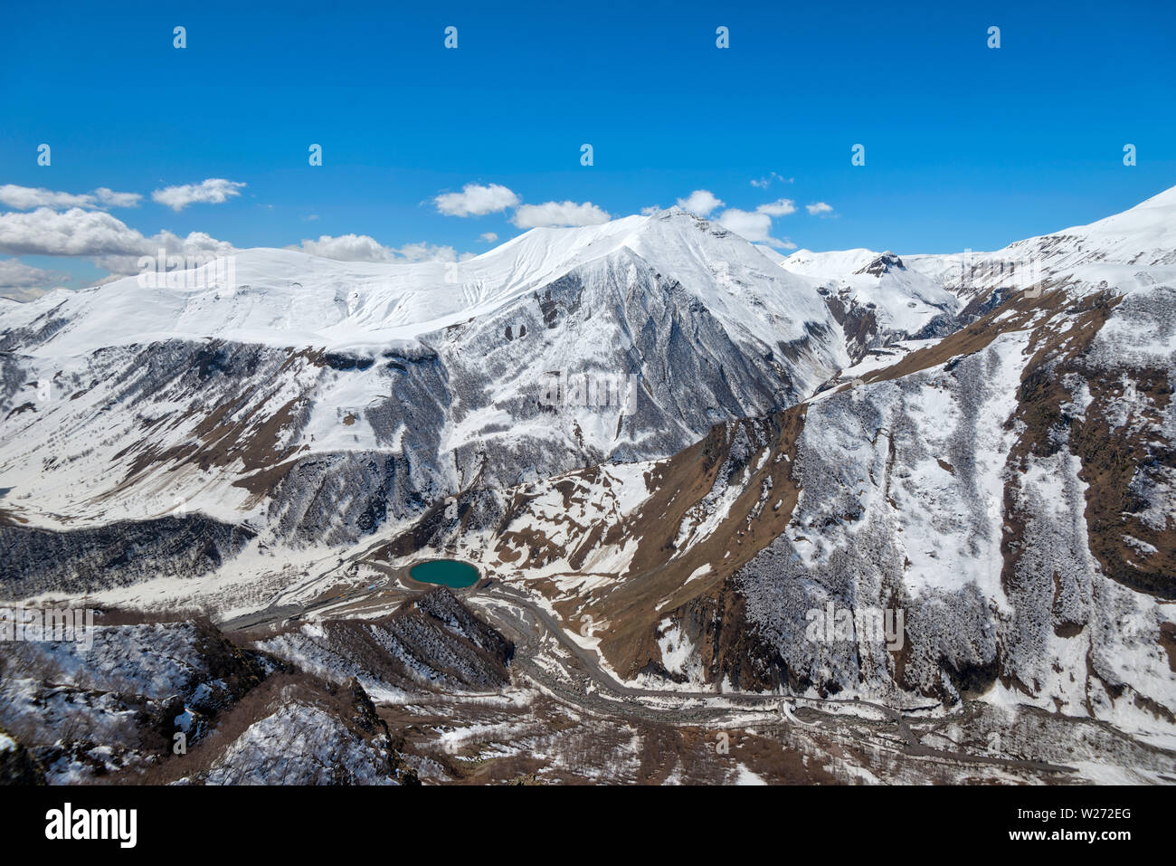 Russo - Amicizia georgiano monumento, Georgia, adottata nel mese di aprile 2019rn' presi in hdr Foto Stock