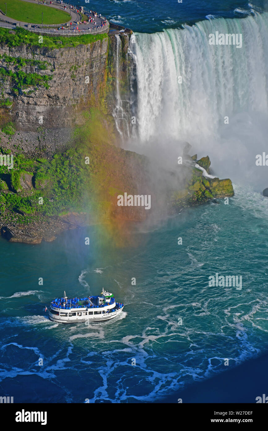 Vista delle Cascate del Niagara Foto Stock