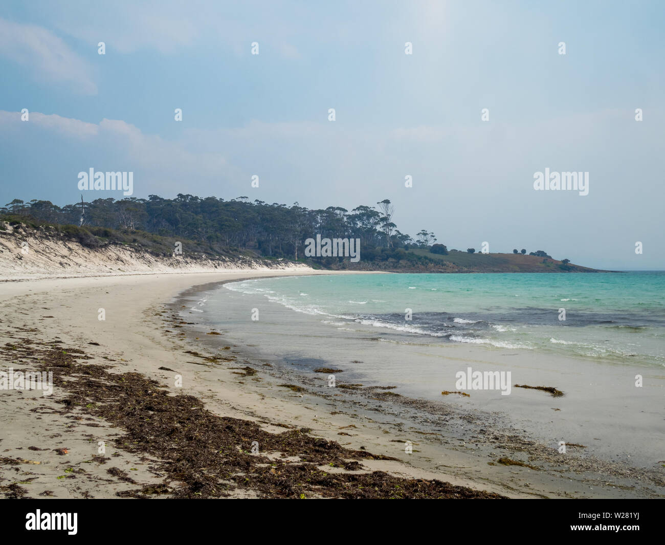 Abbandonato Maria Island Beach Foto Stock