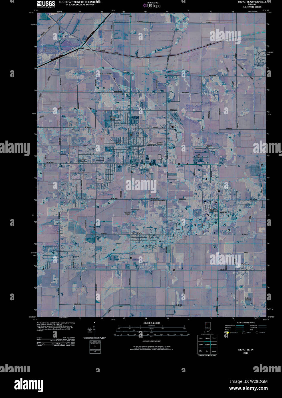 Demotte indiana mappa immagini e fotografie stock ad alta risoluzione