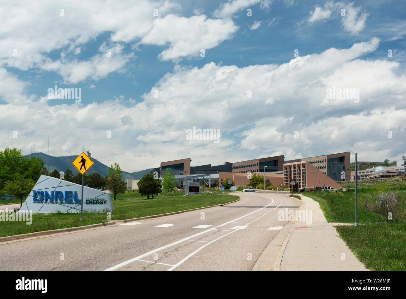 GOLDEN, COLORADO, Stati Uniti d'America - 26 Maggio 2019: la nazionale per le Energie Rinnovabili laboratorio è un dipartimento di ricerca energetica facility fondata nel 1974 e di Locat Foto Stock