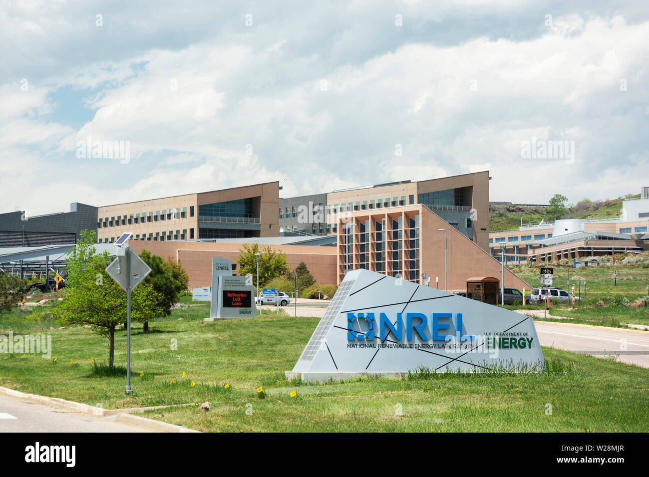 GOLDEN, COLORADO, Stati Uniti d'America - 26 Maggio 2019: la nazionale per le Energie Rinnovabili laboratorio è un dipartimento di ricerca energetica facility fondata nel 1974 e di Locat Foto Stock