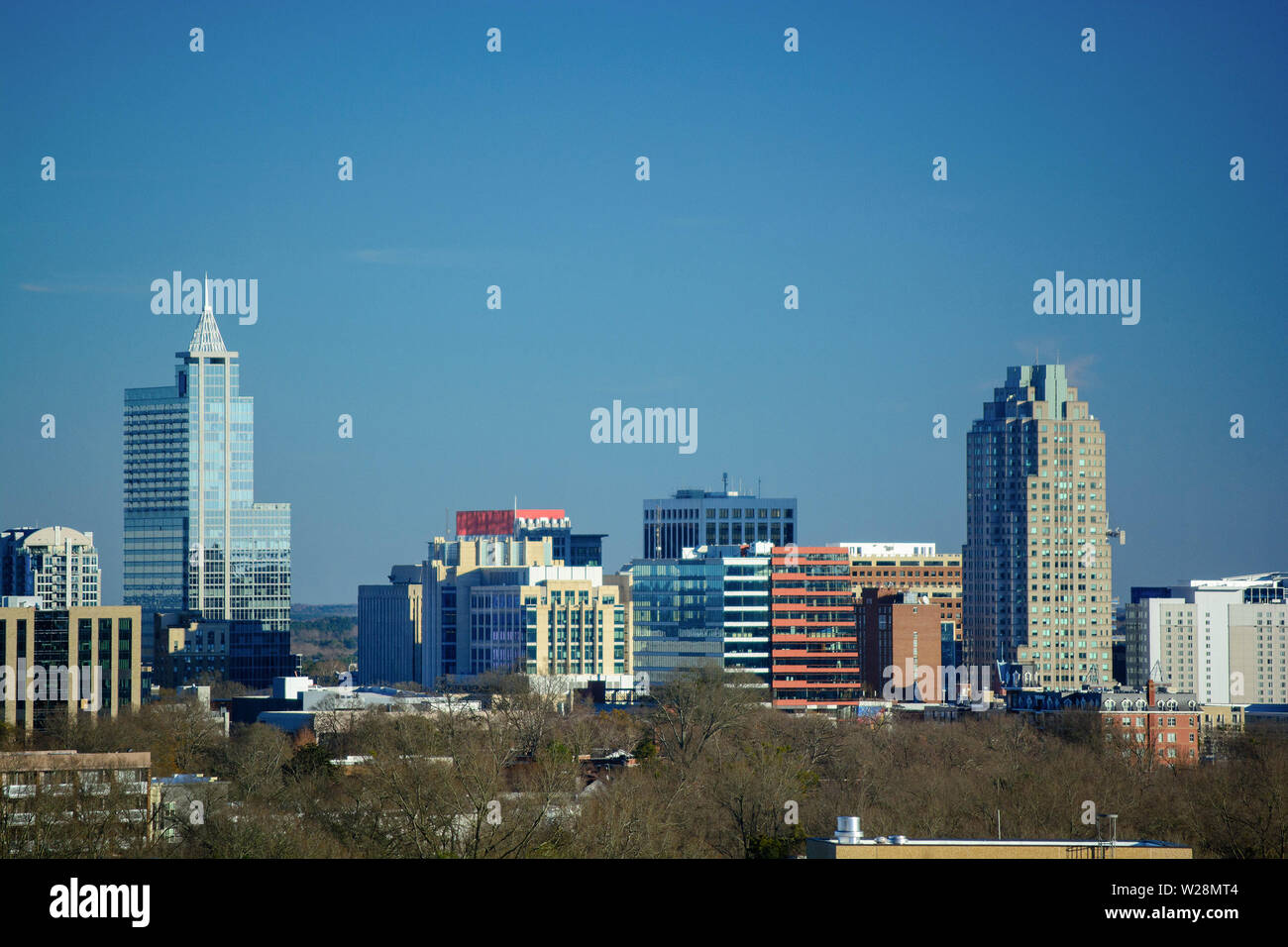 Centro di Raleigh, North Carolina Skyline di Metro Foto Stock
