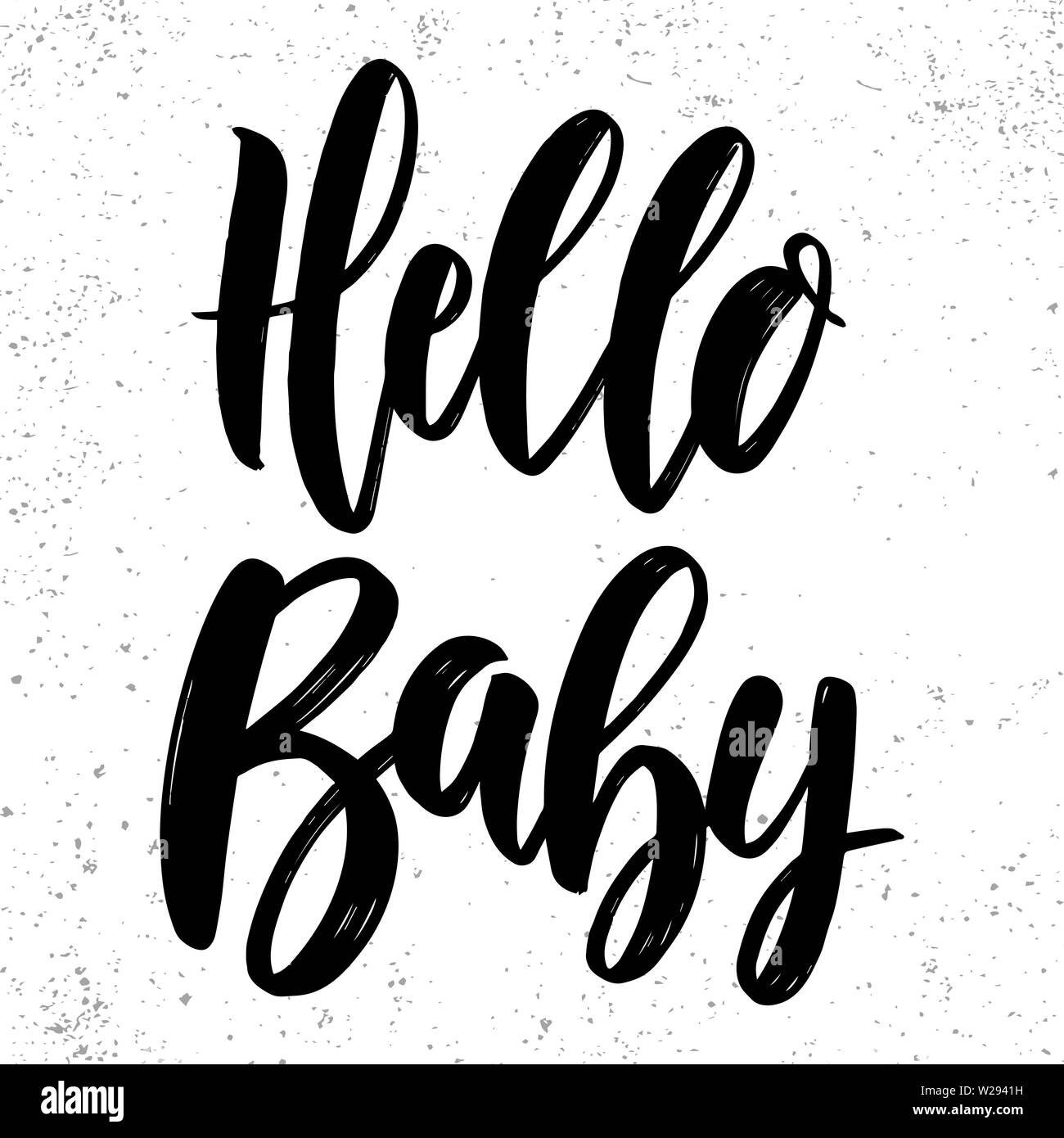 Ciao Bambino. Lettering frase per poster, scheda, banner, segno. Illustrazione Vettoriale Illustrazione Vettoriale