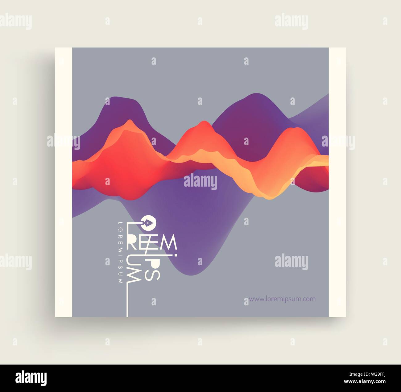 Album cover Design modello. Abstract sfondo con gradiente di colore. Applicabile per cartelli e volantini, banner, brochure, progettisti o notebook. Vect Illustrazione Vettoriale