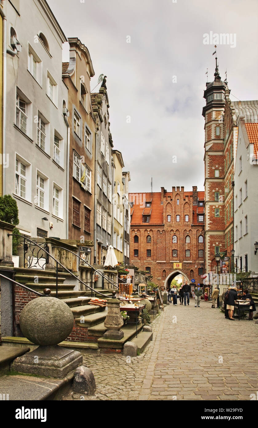 Mariacka street in Gdansk. Polonia Foto Stock