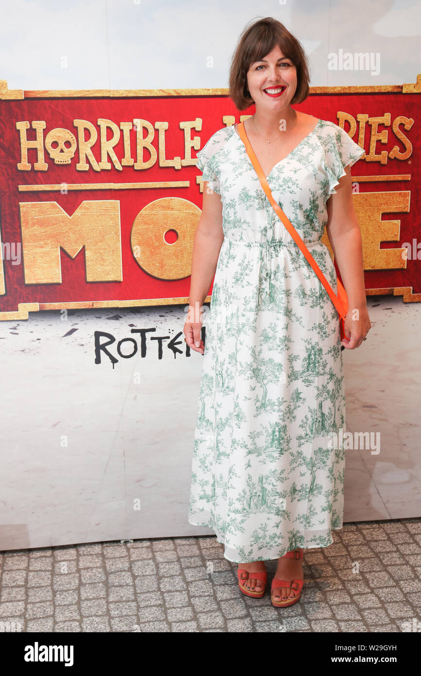 Katherine Jakeways partecipando alla premiere di storie orribili del film - il marcio Romani presso l' Odeon Leicester Square, Londra. Foto Stock