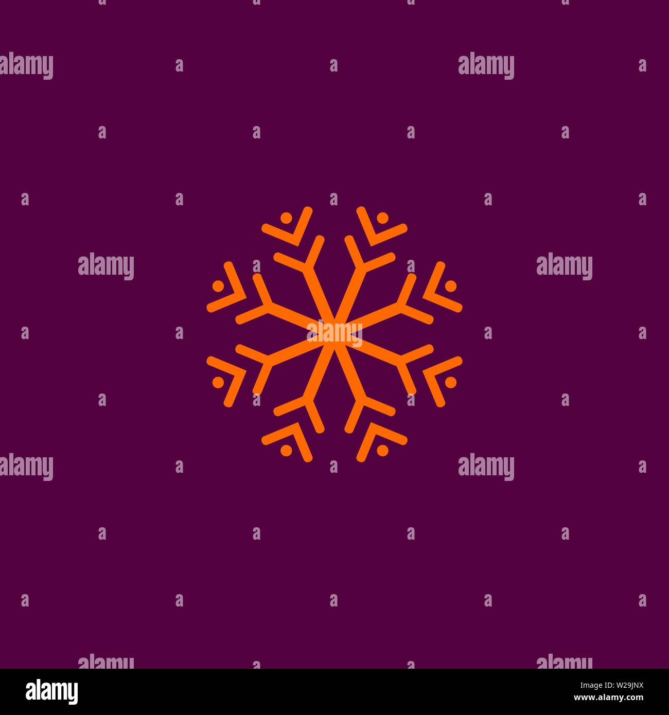 L'icona del fiocco di neve grafica. Natale clipart vettoriali illustrazione Illustrazione Vettoriale