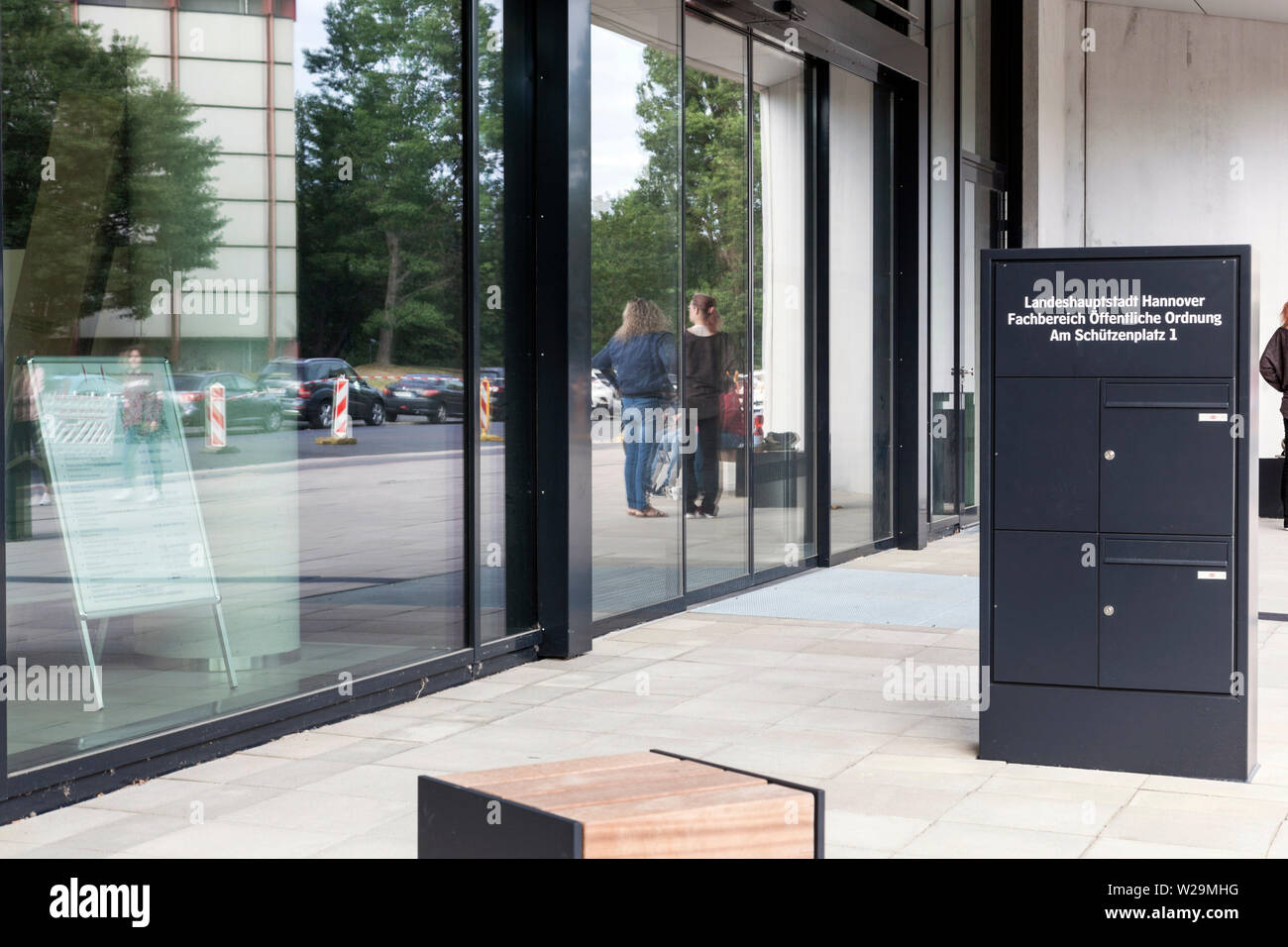 Technical City Hall e ordine pubblico ufficio su Schutzenplatz in Hannover Foto Stock