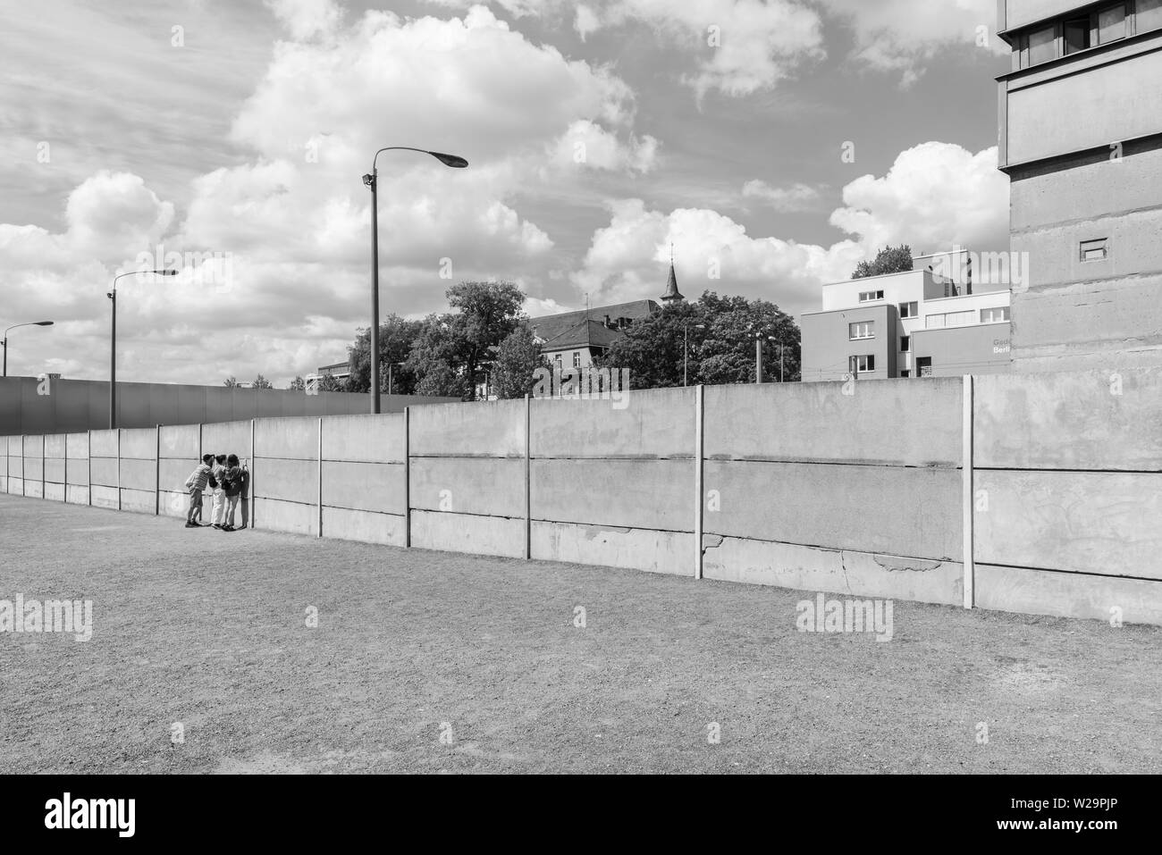 Memoriale del muro di Berlino a Mitte Foto Stock