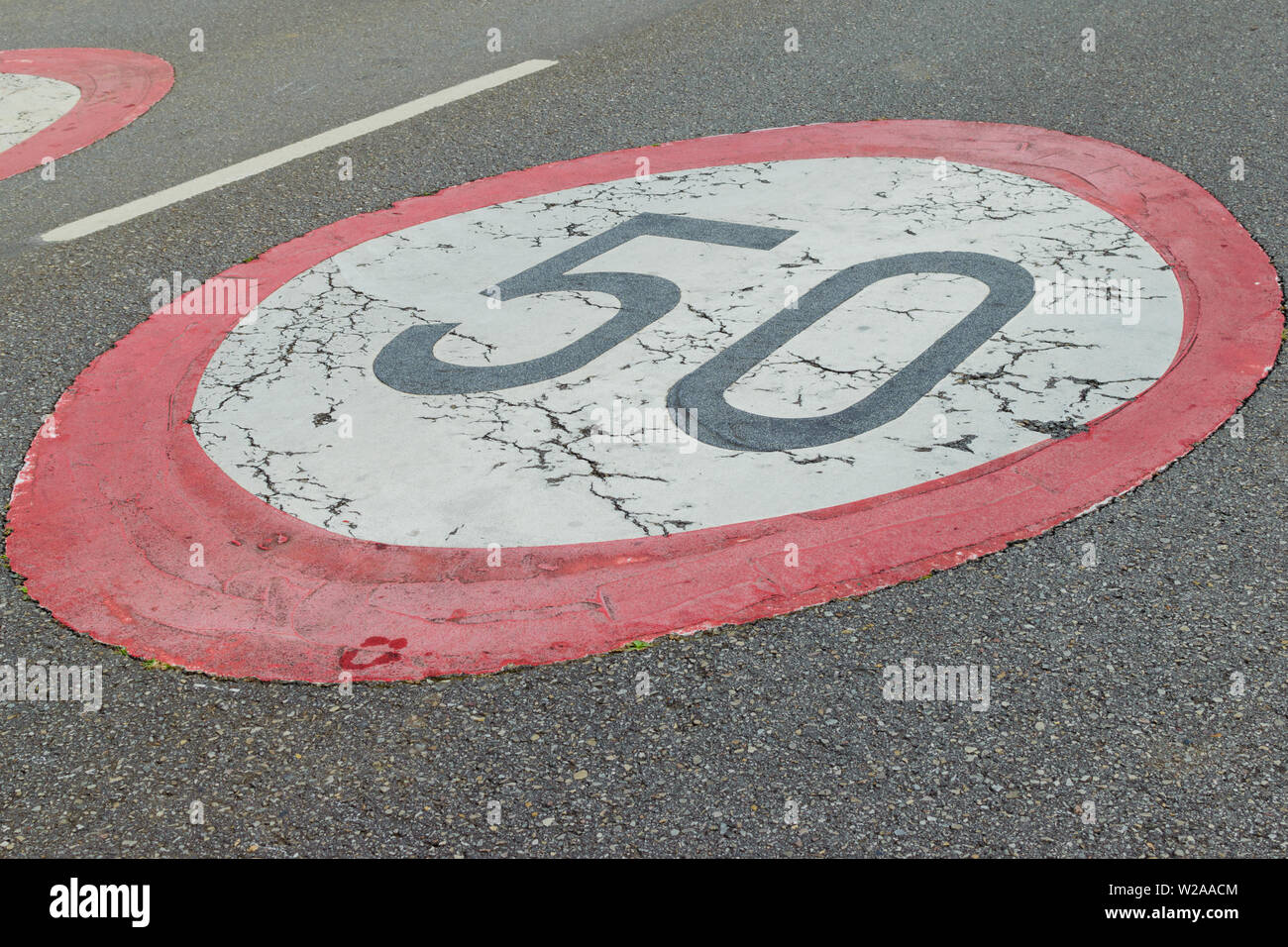 50 chilometri per ora il segnale Foto Stock