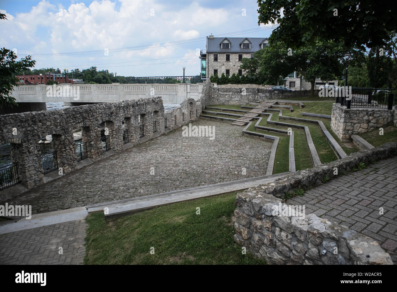 Ancien ambiance con rovine crea il look di un agora.. Foto Stock