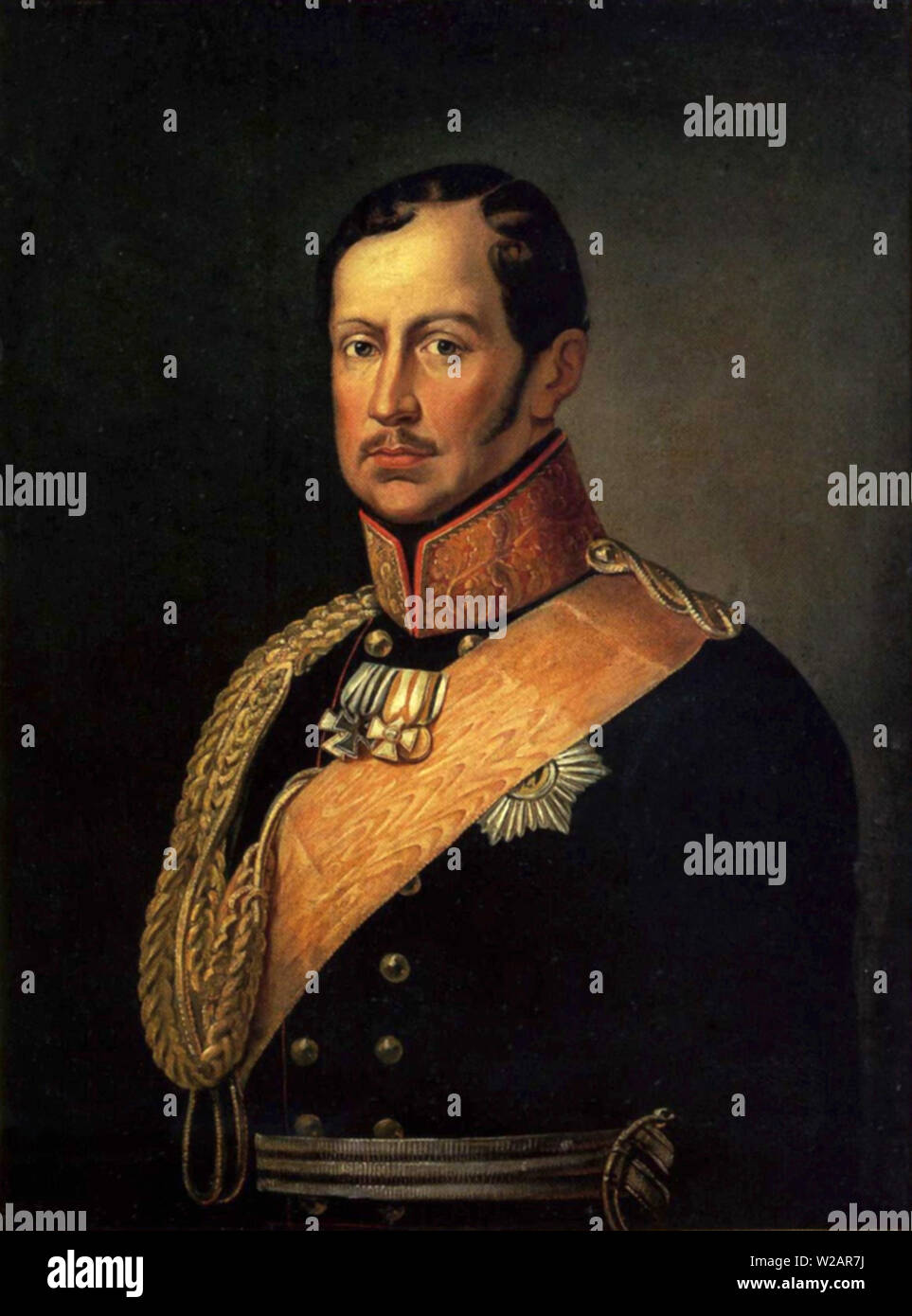 Il re Federico Guglielmo II di Prussia, creatore della croce di ferro award. Foto Stock