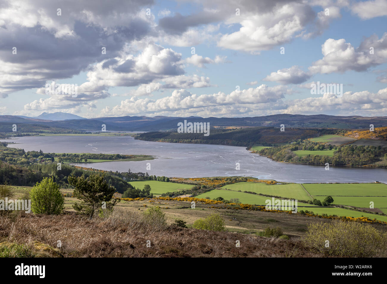 Vista dalla collina Struie, Highlands, Scotland, Regno Unito Foto Stock