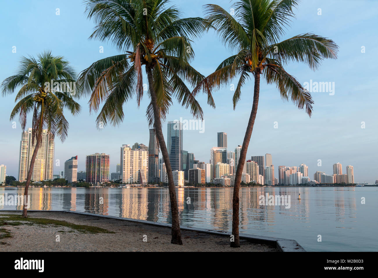 BRICKELL AVENUE lo skyline del centro cittadino di Miami Florida USA Downtown Miami Florida USA Foto Stock