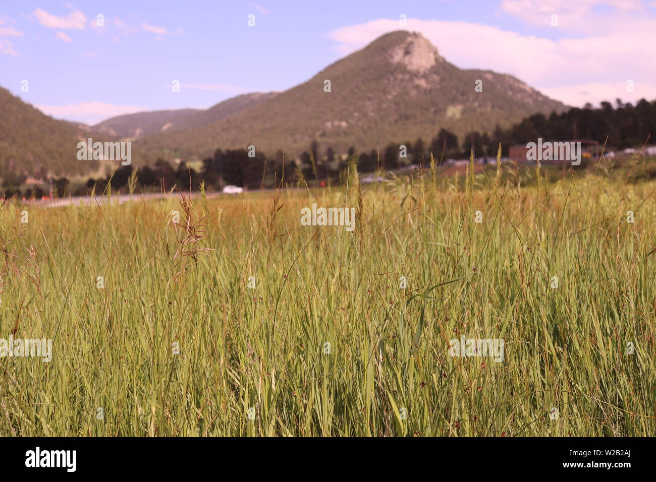Una montagna al di fuori di Estes Park, CO Foto Stock