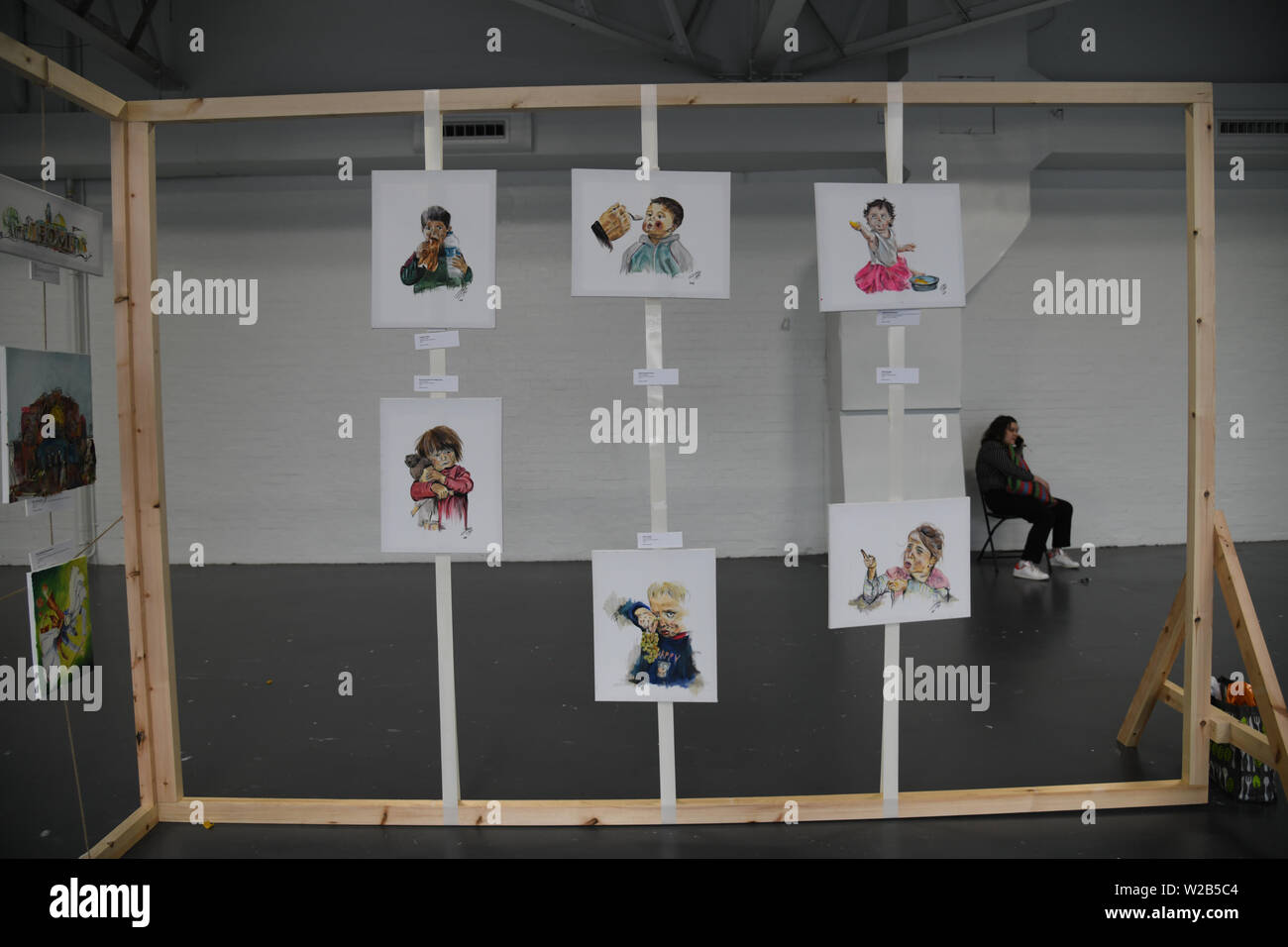 Palestina Expo hanno mostrare al mondo. Palestinesi la gente è il più forte ha voluto persone l umanità hanno visto nel XXI secolo. La sofferenza, umiliazione, privazioni e injustic ogni uomo è in grado di resistere da israeliani di oppressione e la loro determinazione dei diritti palestinesi a ritornare alla loro patria non è negoziabile il 7 luglio 2019, a Londra Olympia, UK. Foto Stock