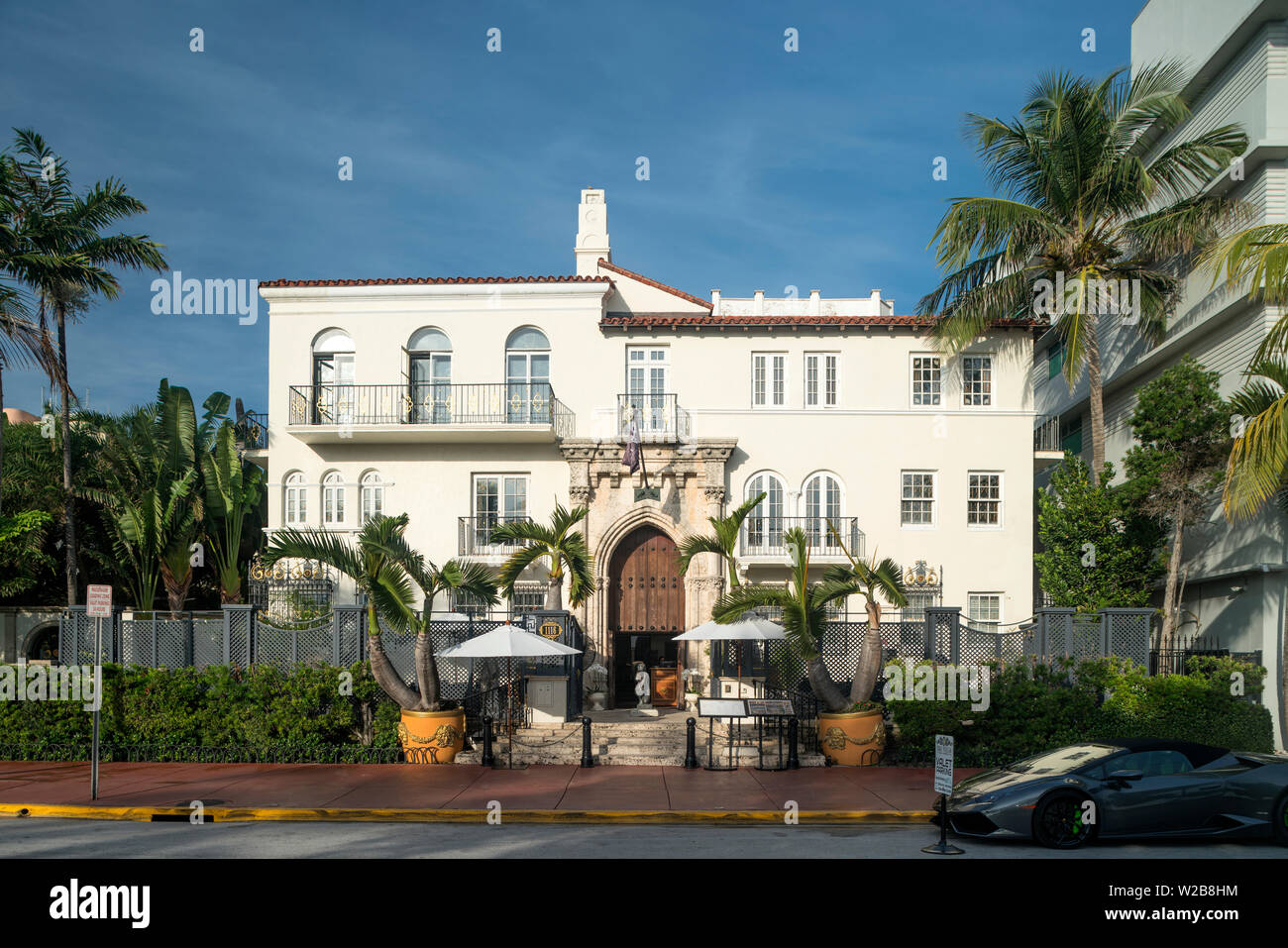 Ingresso anteriore CASA CASUARINA HOTEL OCEAN DRIVE MIAMI BEACH FLORIDA USA Foto Stock