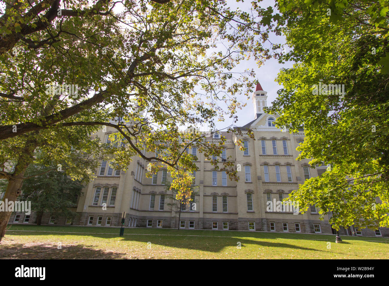 Esterno dell'ex Michigan settentrionale asilo, ora conosciuto come il Grand Traverse Commons. Il campus offre tours, condomini eleganti e negozi boutique. Foto Stock