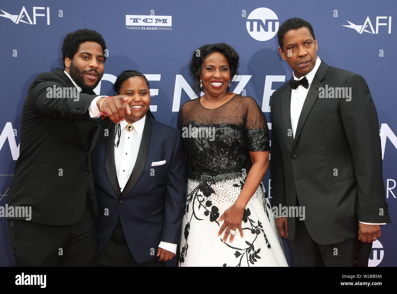 2019 AFI Life Achievement Award di Gala per onorare Denzel Washington con: Malcolm Washington, Katia Washington, Pauletta Washington, Denzel Washington dove: Hollywood, California, Stati Uniti quando: 06 giu 2019 Credit: FayesVision/WENN.com Foto Stock