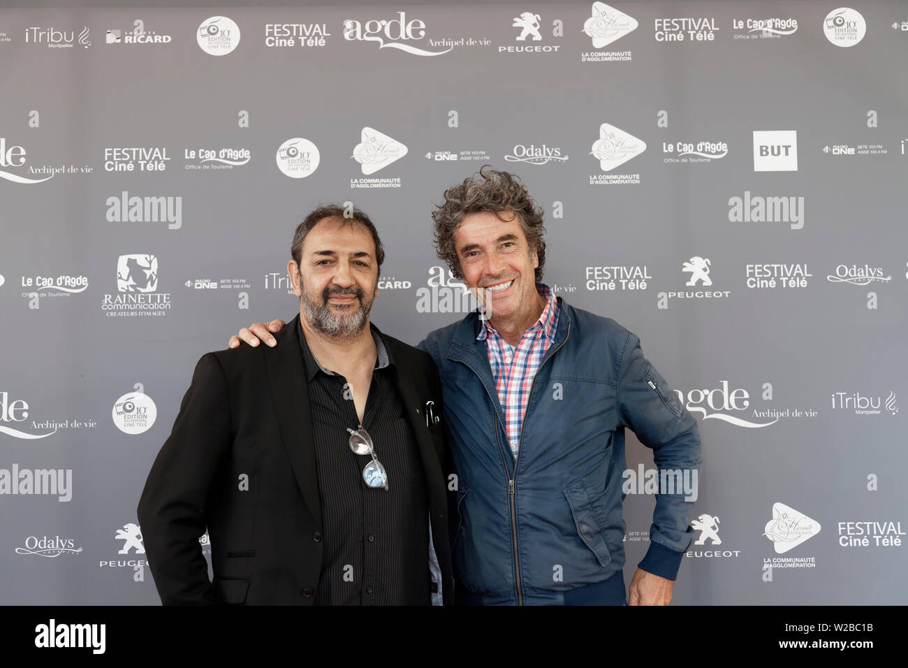 Cap di Agde, Francia.21 Giugno, 2019.Moussa Maaskri,Eric Lavaine frequentare il Herault di Cinema e TV. © V Phitoussi/Alamy Stock Photo Foto Stock