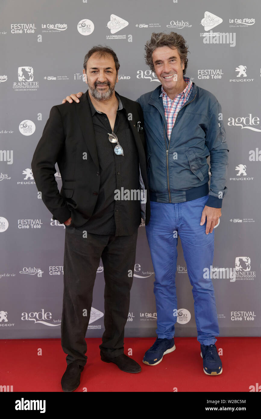 Cap di Agde, Francia.21 Giugno, 2019.Moussa Maaskri,Eric Lavaine frequentare il Herault di Cinema e TV. © V Phitoussi/Alamy Stock Photo Foto Stock