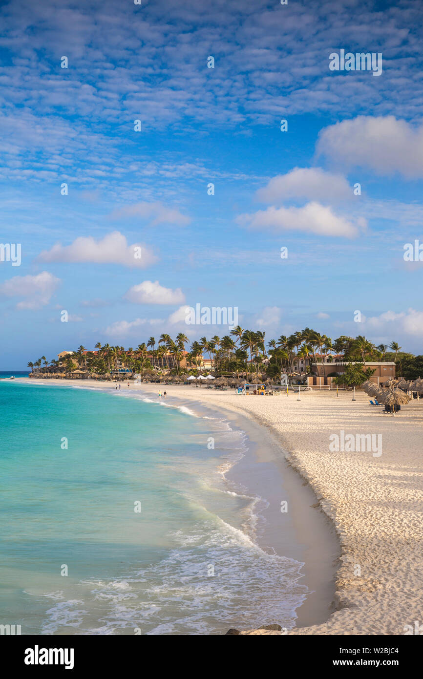 Caraibi, Antille olandesi, Aruba, vista di Divi beach Foto Stock