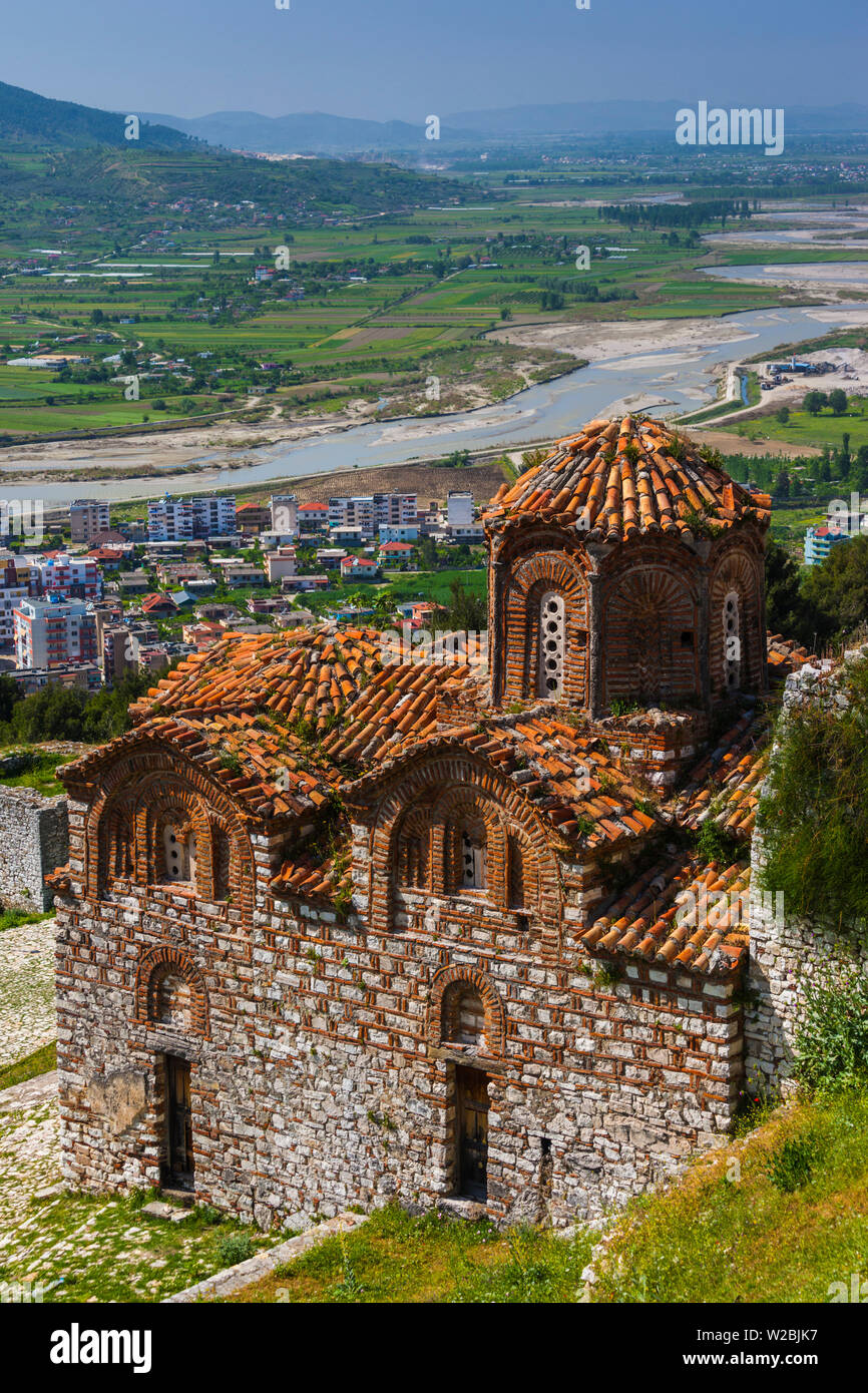 Albania, Berat, Kala Cittadella, Chiesa della Santissima Trinità Foto Stock